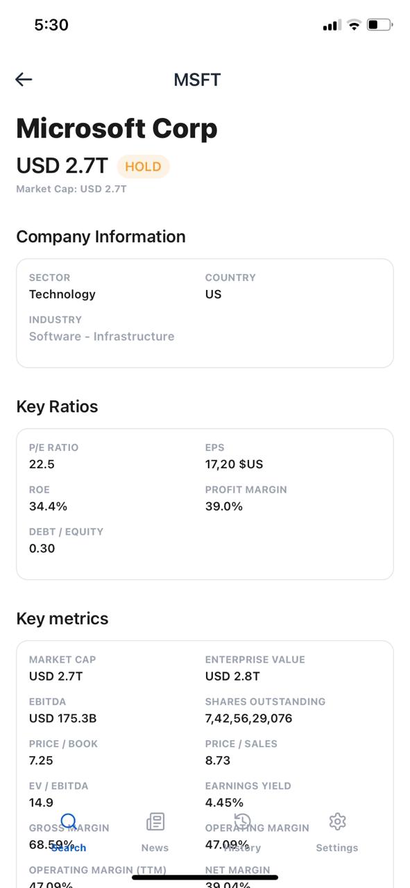 MyAverix Finance Screenshot 1
